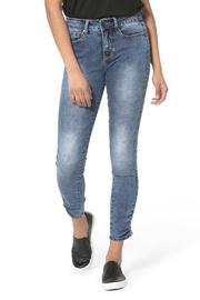 Blair Ruched Ankle Skinny Jeans