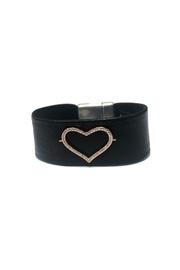 Heart Black-leather Bracelet