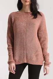  Eyelet Crew Sweater