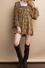  Floral Mustard Dress