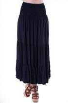  Navy Ruffled Skirt