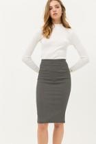  Black Tiny Dotted Pencil Skirt