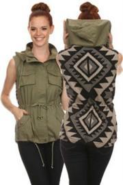 Aztec Hooded Vest