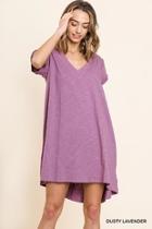  Lilac T-shirt Dress