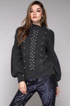  Pearl Front Sweater