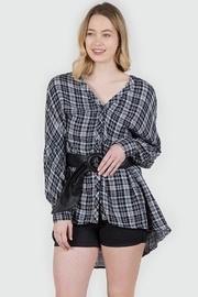  L/s Plaid Top
