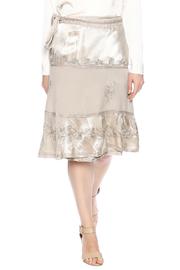  Embroidered Wrap Skirt