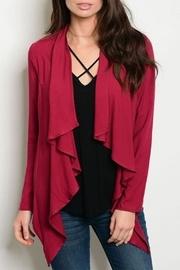  Burgundy L/s Cardigan