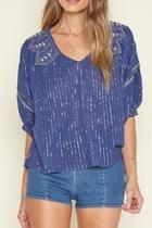 Embellished Woven Top