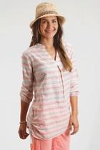  Ruched Stripe Tunic