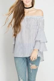  Off Shoulder Bell Sleeve Top