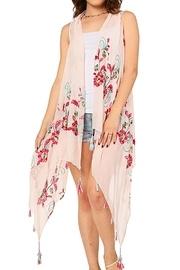  Floral Embroidered Tassel-vest