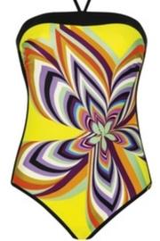  Retro Print Swimsuit