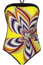  Retro Print Swimsuit