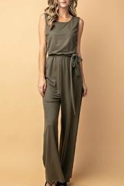  Olive Sleeveless Jumpsuit