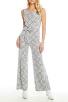  Snakeskin Print Wide Leg Jumpsuit