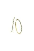  Gold Pave Hoops