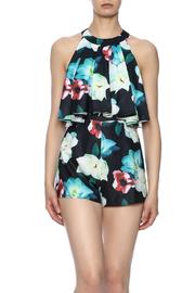  Floral Print Halter Romper