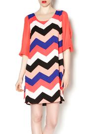 Coral Chevron Dress