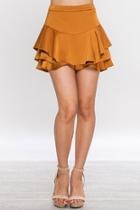  Gold Ruffle Skort