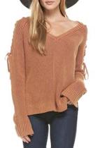  Laced-up Rust Sweater