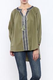  Navy On Green Top