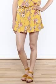  Yellow Floral Printed Shorts