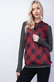  Quilted Plaid Hoodie