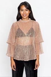  Metallic Crinkle Top