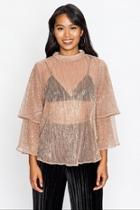  Metallic Crinkle Top