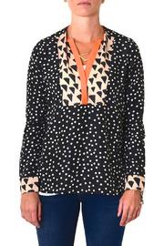  Orange Print Blouse