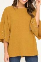 Mustard Pearl Sweater
