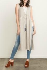  Sleeveless Taupe Cardigan