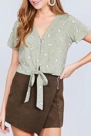  Sage Floral Crop-top