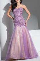  Purple Mermaid Gown