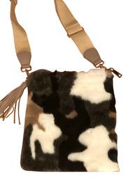  Faux Fur Cross Body W Tassel