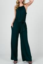  Halter Belted Jumpsuit