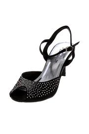  Black Peep Toe Heel
