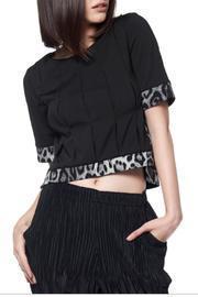  Pleated Short Sleeve Top