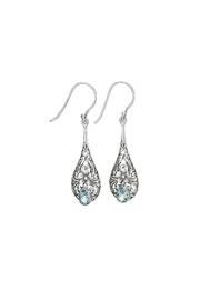  Dainty Blue Topaz Earrings