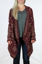  Asymmetrical Embroidered Cardigan