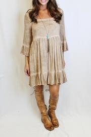  Dip Dye Crisscross Back Dress