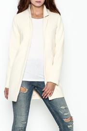  Solid Faux Wool Coat