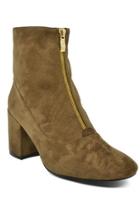  Zippy-taupe Suede Bootie