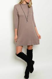  Mocha Jersey Tunic Dress