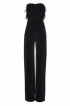  Strapless Feather Jumpsuit