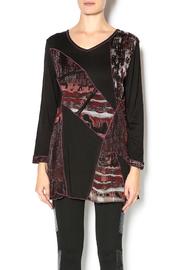  Burgundy Chiffon Tunic