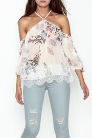 Floral Cold Shoulder Blouse