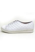  White Quilted Sneakers
