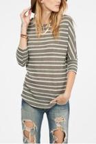  Grey Stripe Sweater